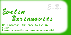 evelin marianovits business card